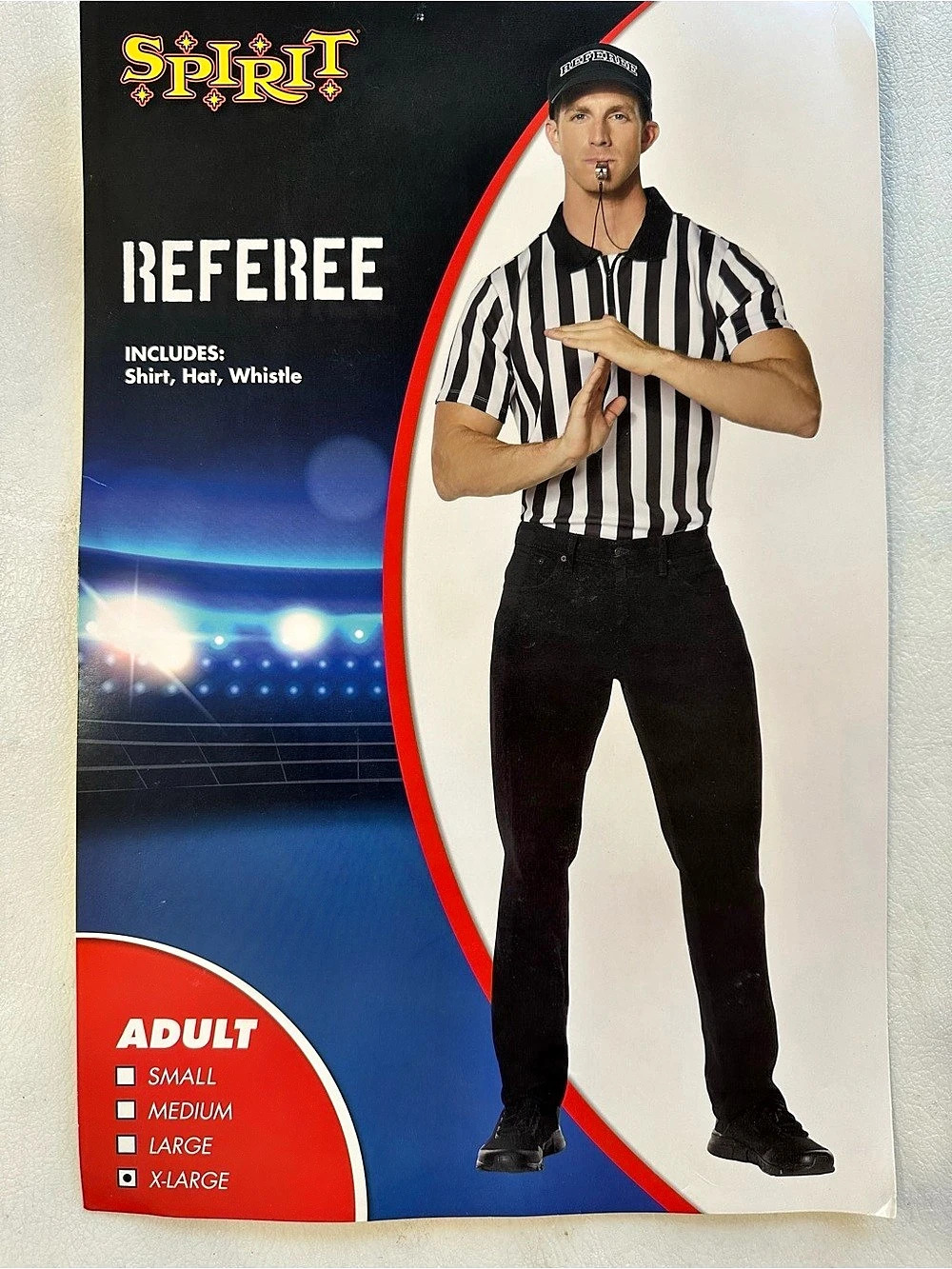 Spirit Referee costume Striped Costume in Black & White XL Like New